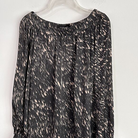 Jill Stuart Silk Top Blouse Shell 4 Boat Neck Long Sleeve Party Cocktail Dinner - Picture 3 of 10